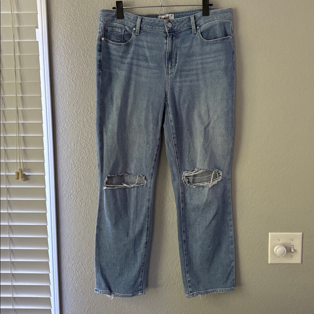 PAIGE Light Blue Denim Jeans Amber
